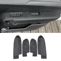 Cubiertas puerta interior microfibra negra con línea roja – Honda CRV 2007-2011