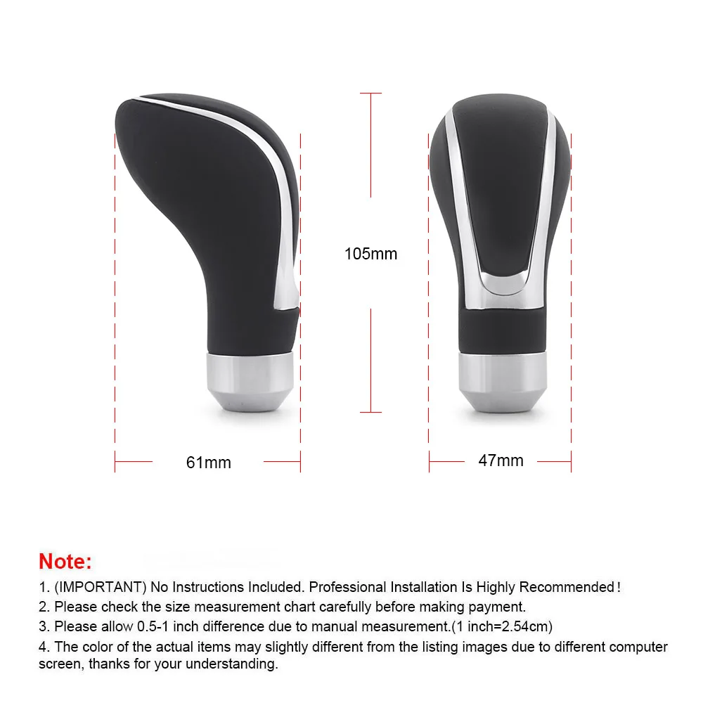 Perilla de cambios cuero PU universal con adaptadores - imagen 4