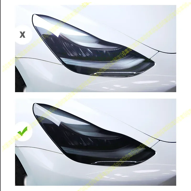 Película protectora faros negros ahumados TPU Tesla Model 3/Y - imagen 2