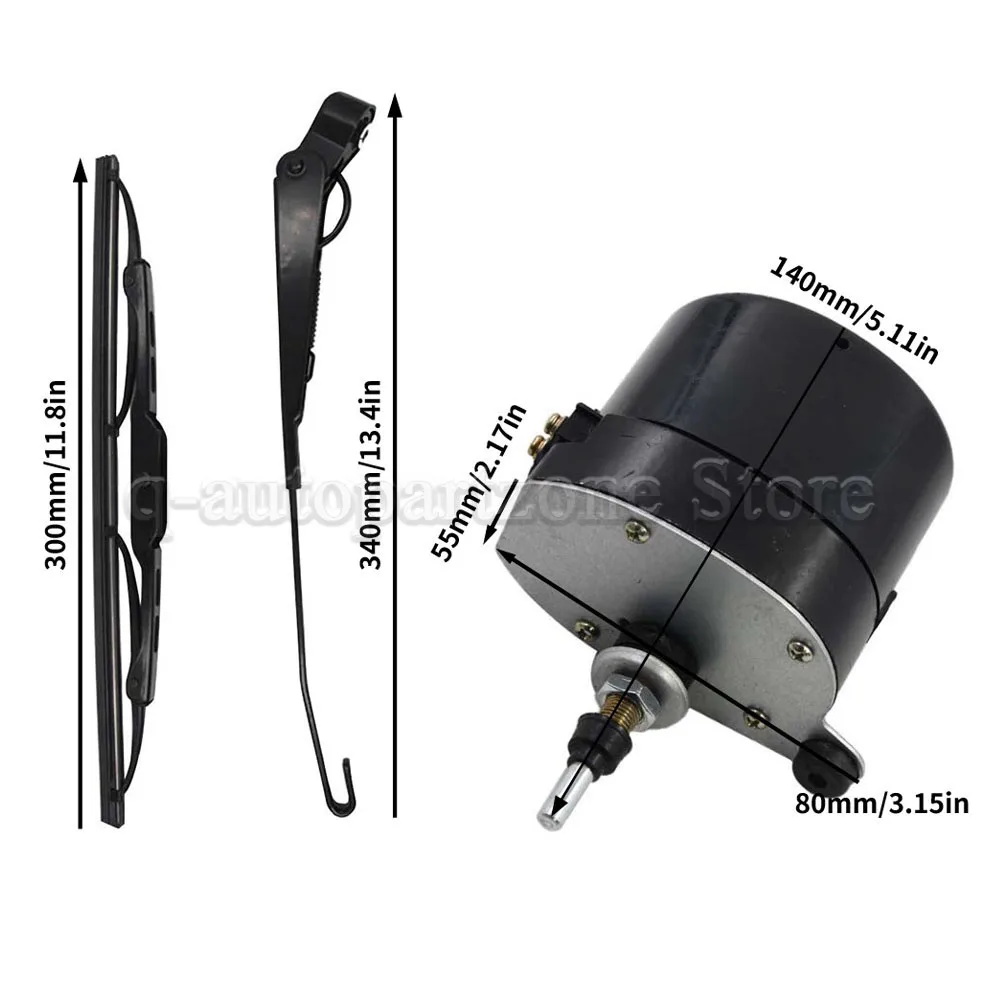 Motor limpiaparabrisas 12V universal para caravanas – reposición - imagen 3