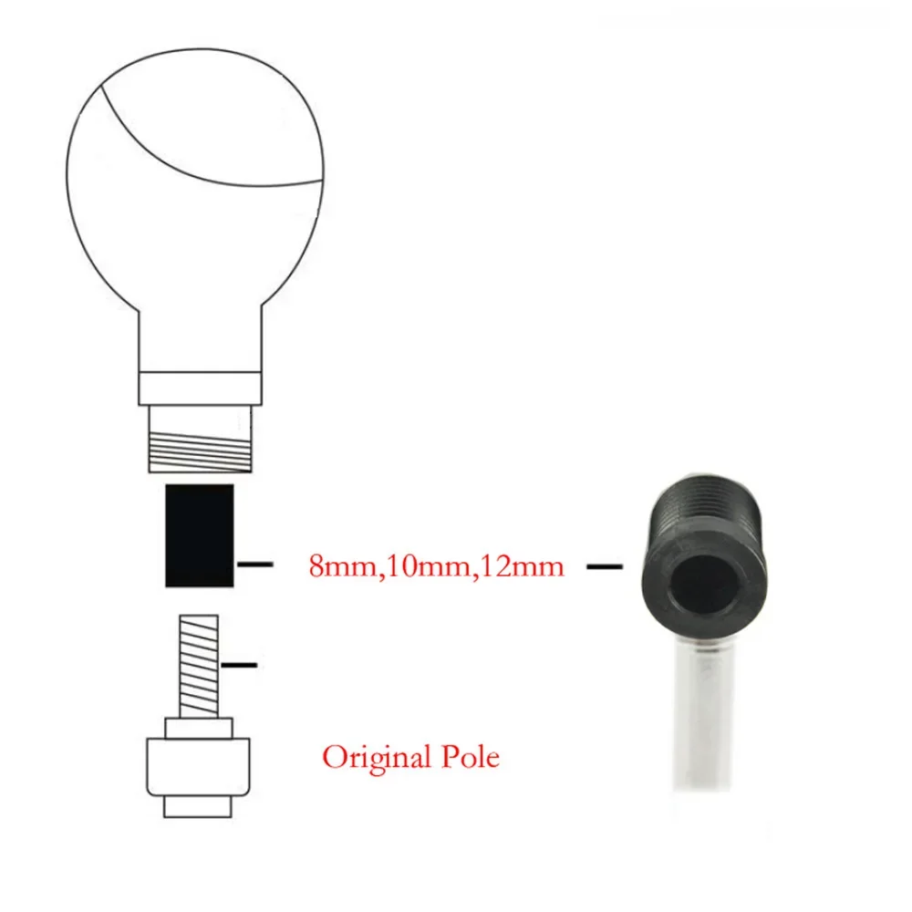Pomo cambio deportivo universal 50mm con adaptadores - imagen 5