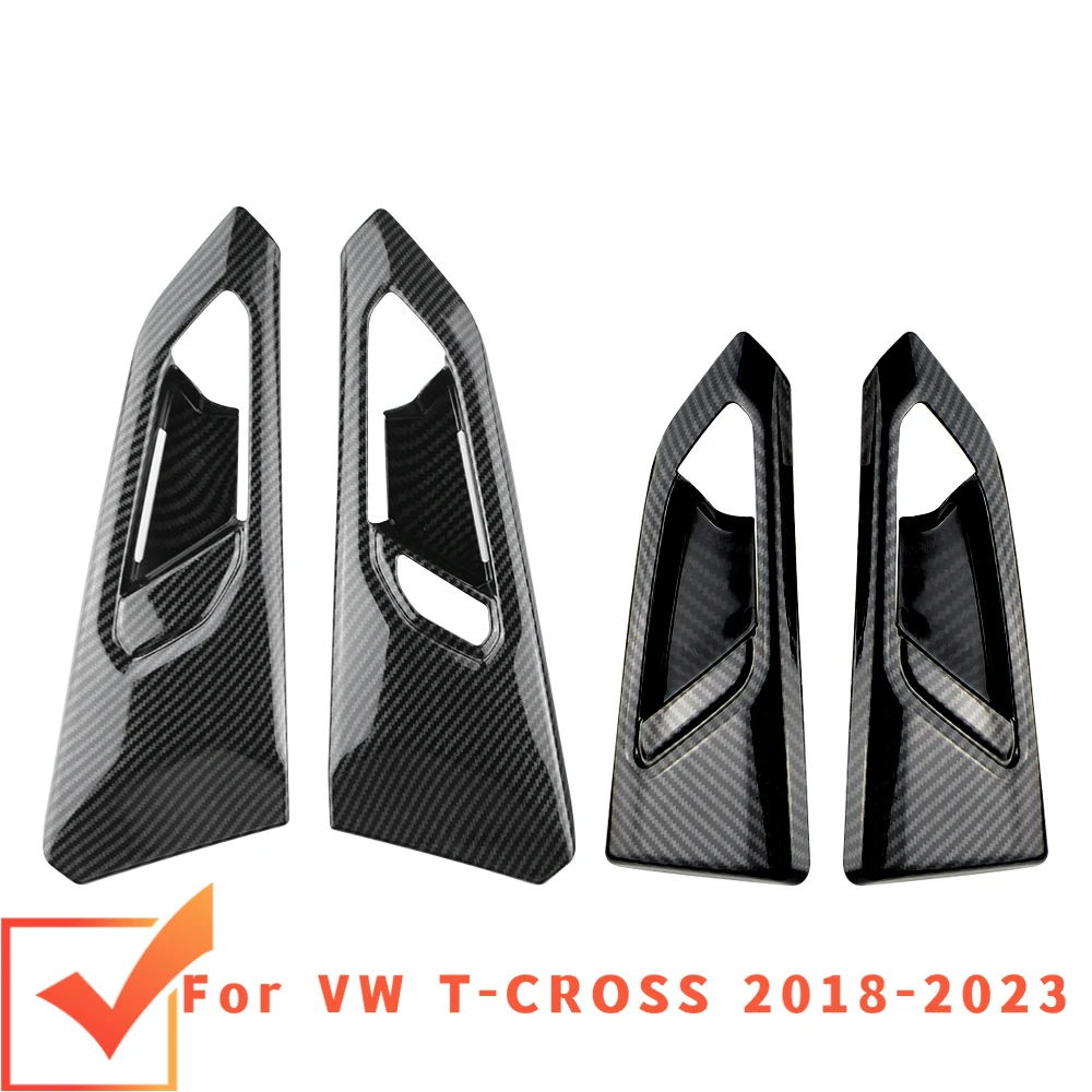 Cubierta manija puerta fibra carbono VW T-Cross 2018-2023 - imagen 2