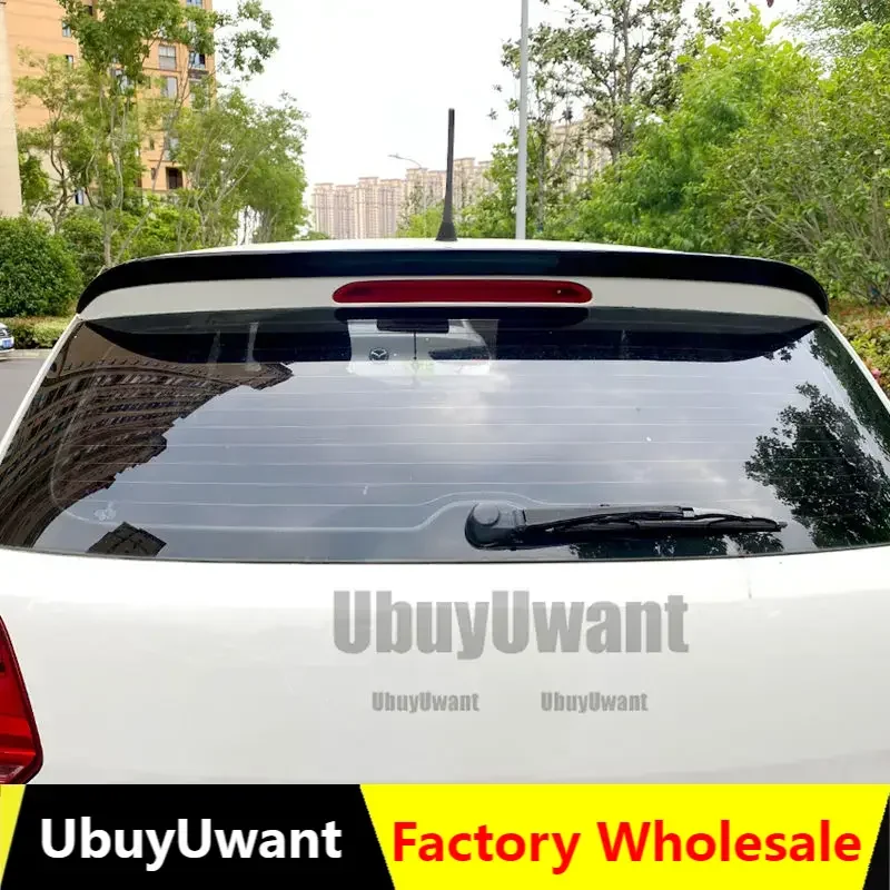 Brillante para VW Golf 5 MK5 GTI R32, divisor de puerta trasera, alerones de labio, alerón superior para maletero de techo trasero, labio de ala