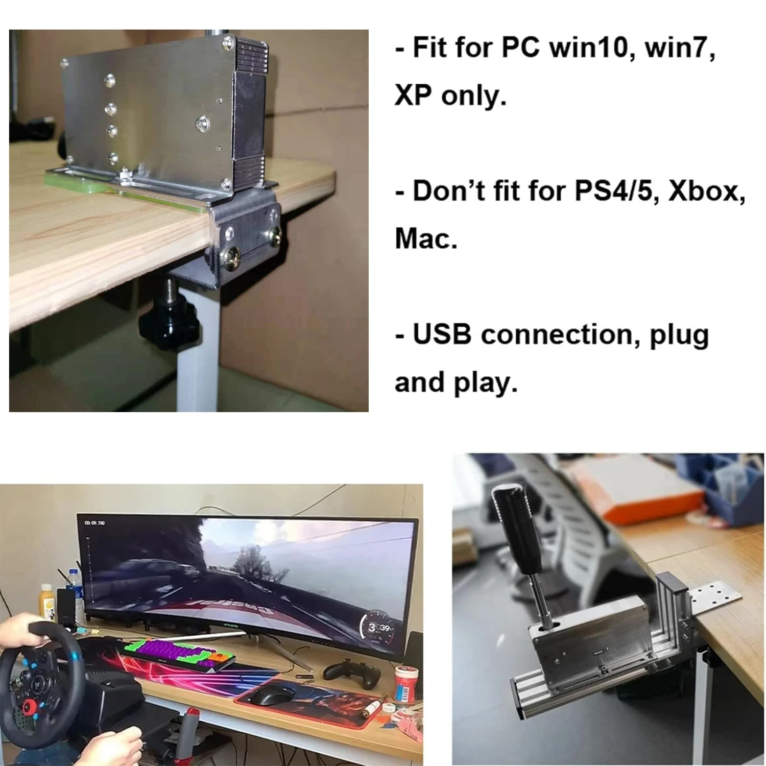 Palanca de cambios secuencial compatible Logitech y Thrustmaster ETS2 - imagen 4