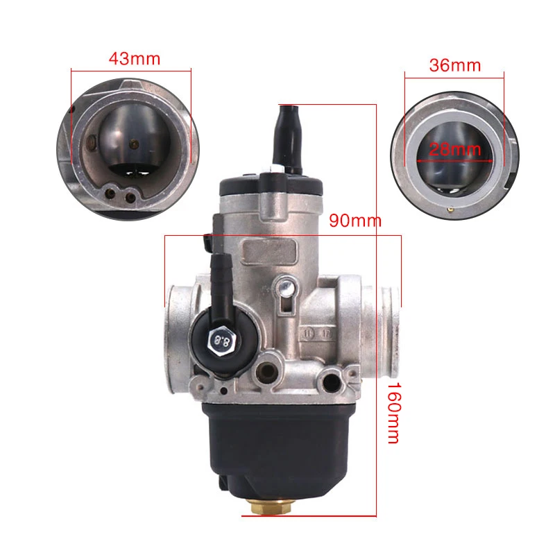 Carburador ZSDTRP Dellorto PHBH 28BS R3311 para moto 4T 125-300 cc - imagen 2