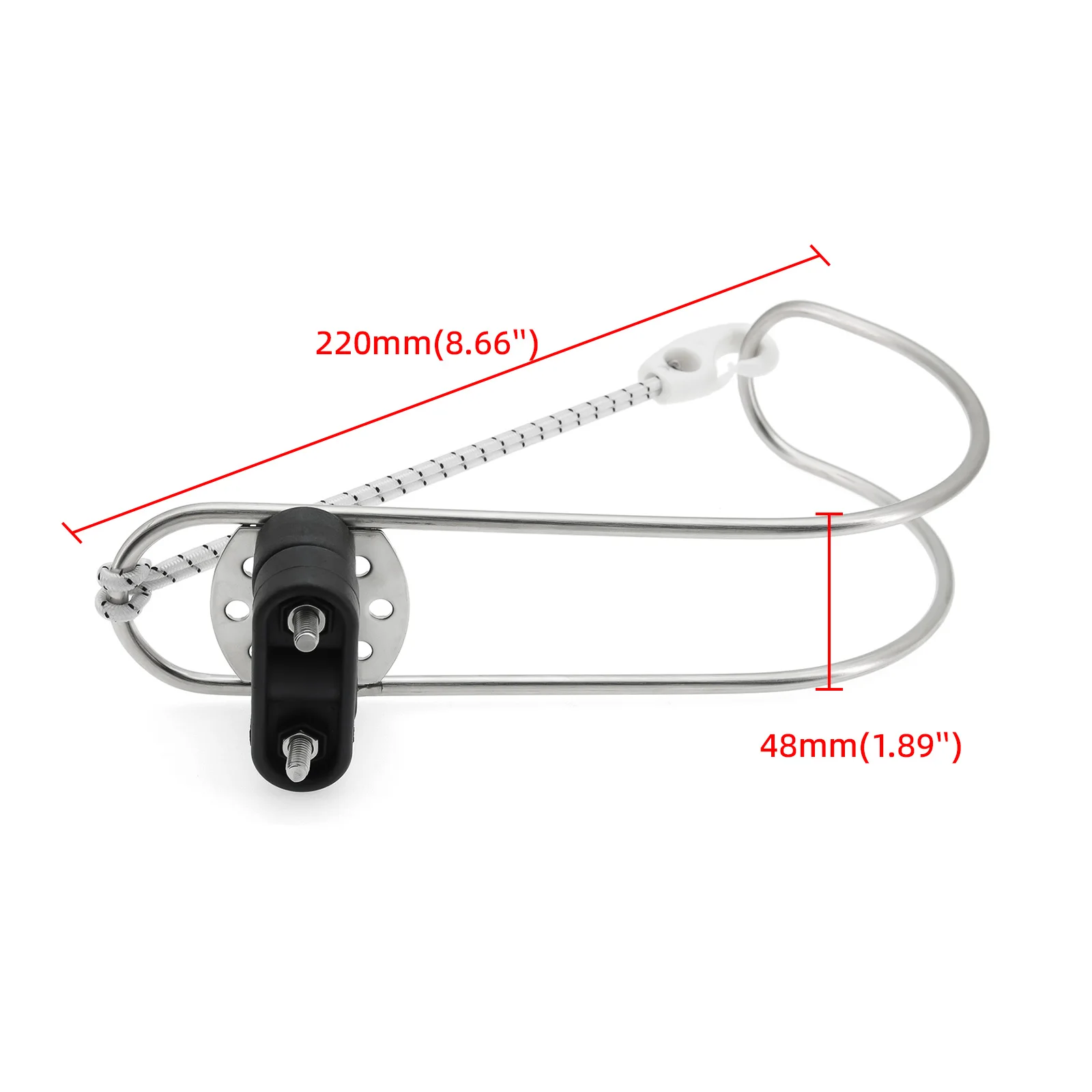 Soporte de anillo náutico marino adaptable – boya salvavidas resistente óxido - imagen 2