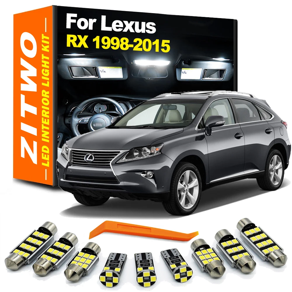 ZITWO-Kit de luz Interior LED Canbus para Lexus RX RX300 RX330 RX350 RX400h RX450h 1998- 2012 2013 2014, accesorios de bombillas de coche