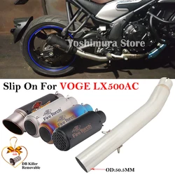 Escape slip-on VOGE LX500AC silenciador fibra carbono con DB killer