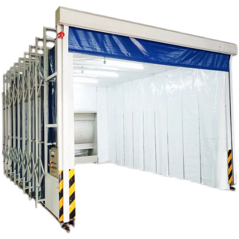 Cabina de pintura en aerosol móvil con certificado CE para piezas grandes, sala de pintura en aerosol, cabina de lijado escalable de 10m para pieza de trabajo de hierro y piedra - imagen 5