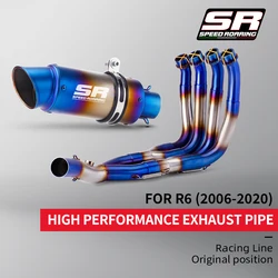 Tubo intermedio de escape Yamaha YZF-R6 2006-2016, 51 mm