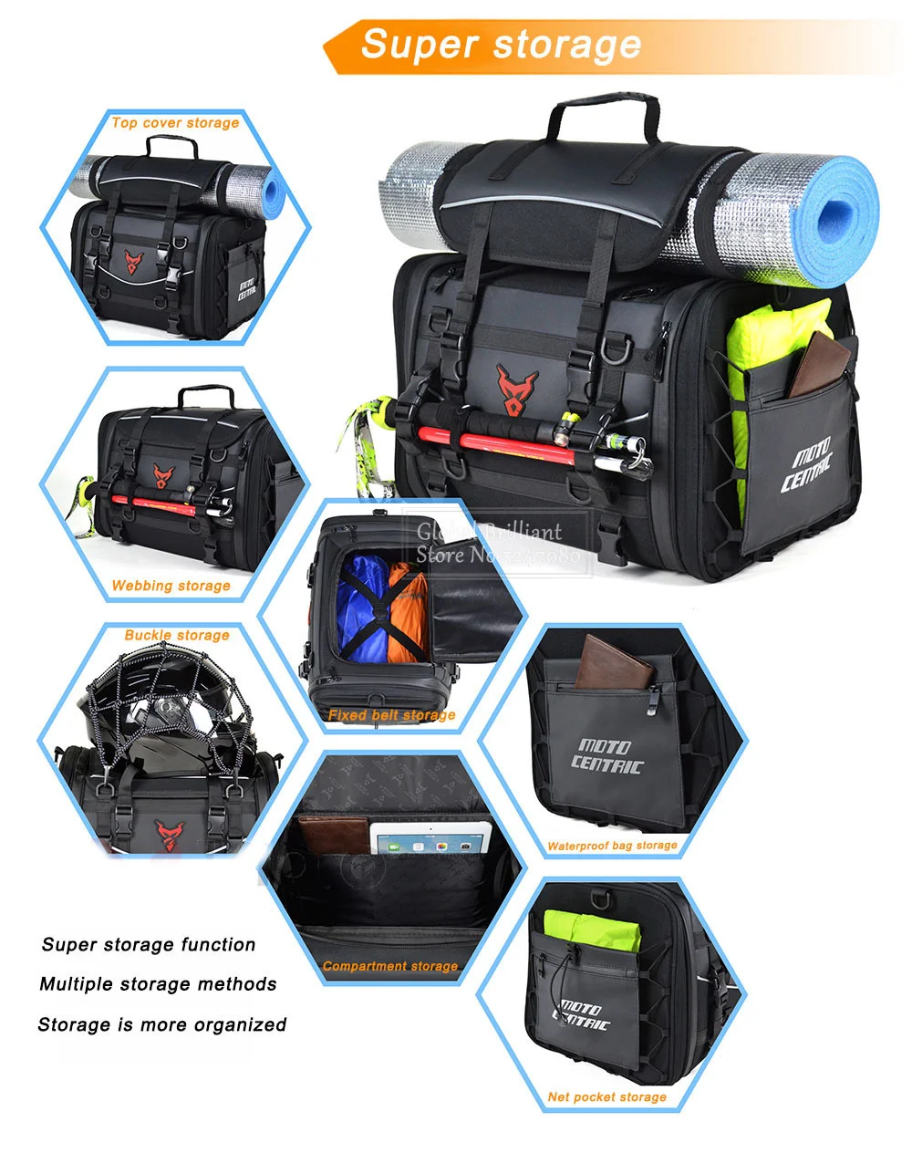 Bolsa impermeable vista lateral con correas