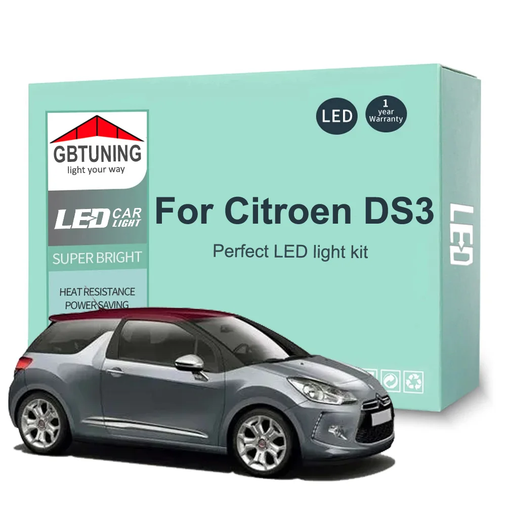 Kit bombillas LED interior Citroën DS3 2009-2015 con Canbus