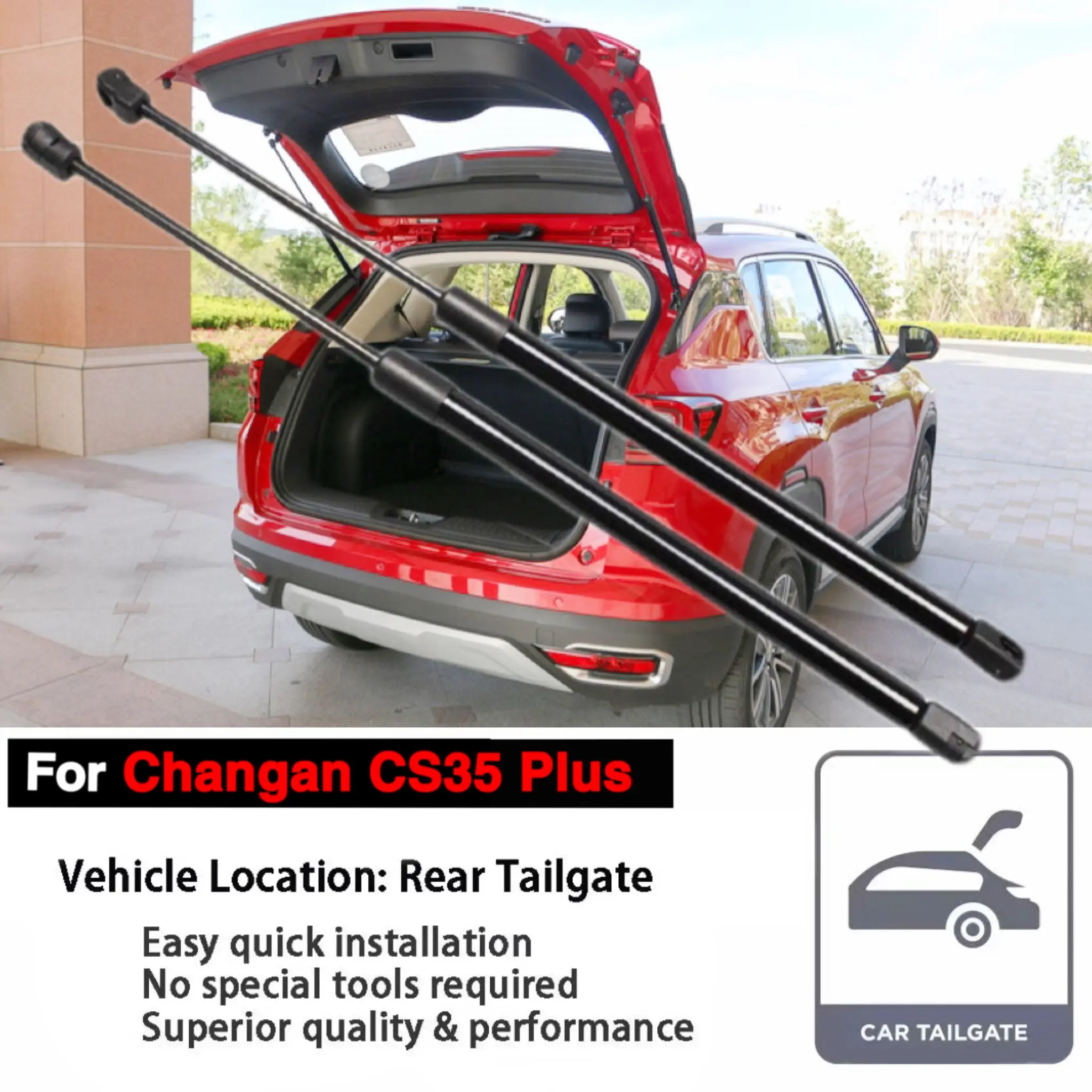Amortiguadores de portón trasero Changan CS35 Plus 2018-2025