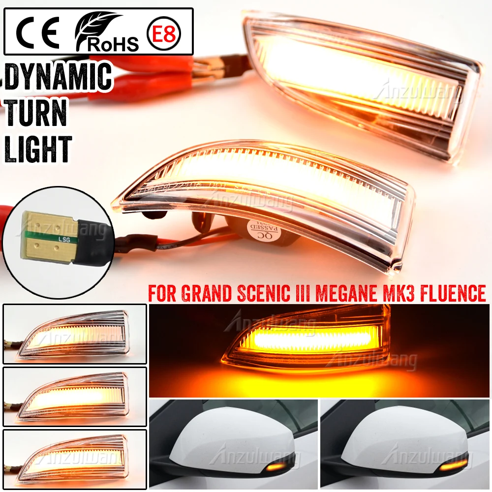 Intermitente LED secuencial retrovisor Renault Mégane III/Fluence