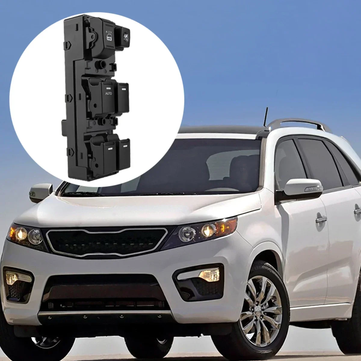 Interruptor de ventana eléctrica Kia Sorento vista frontal