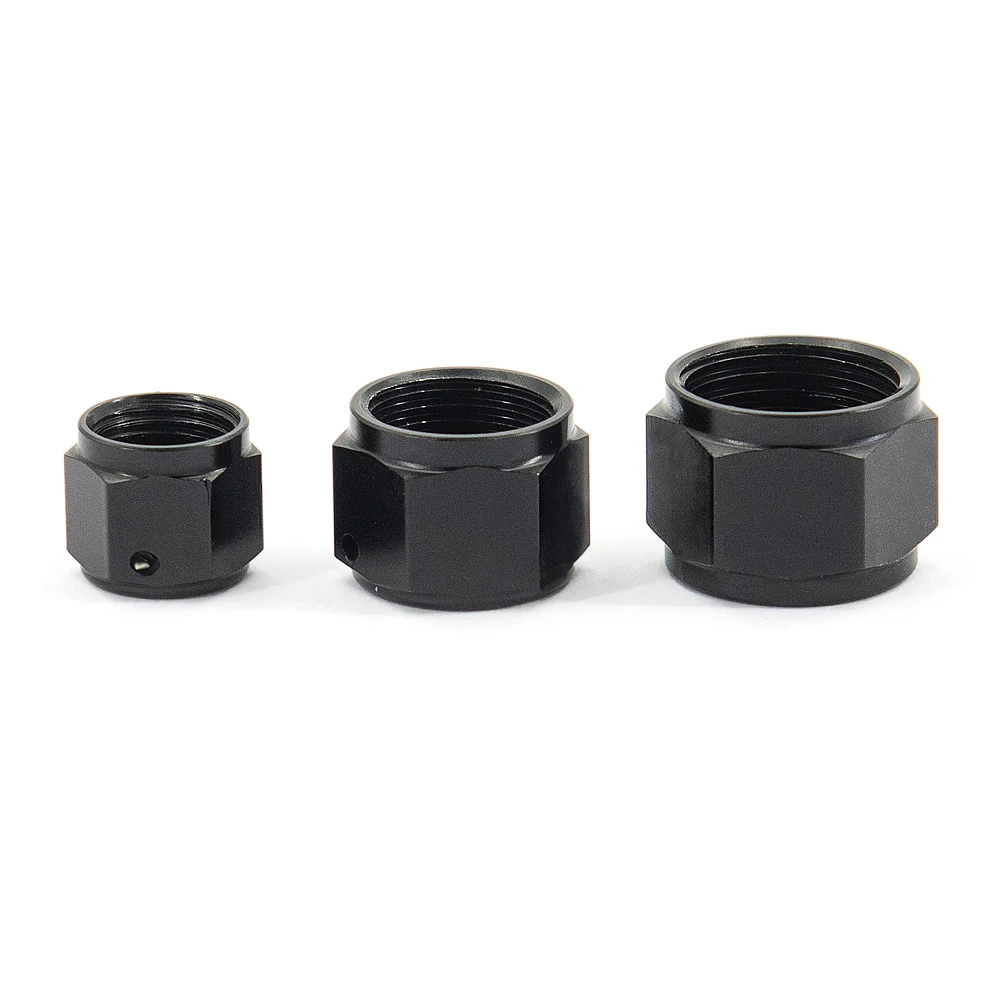 Kit adaptadores AN hembra AN6 AN8 AN10 con racores y tapones hexagonales - imagen 3