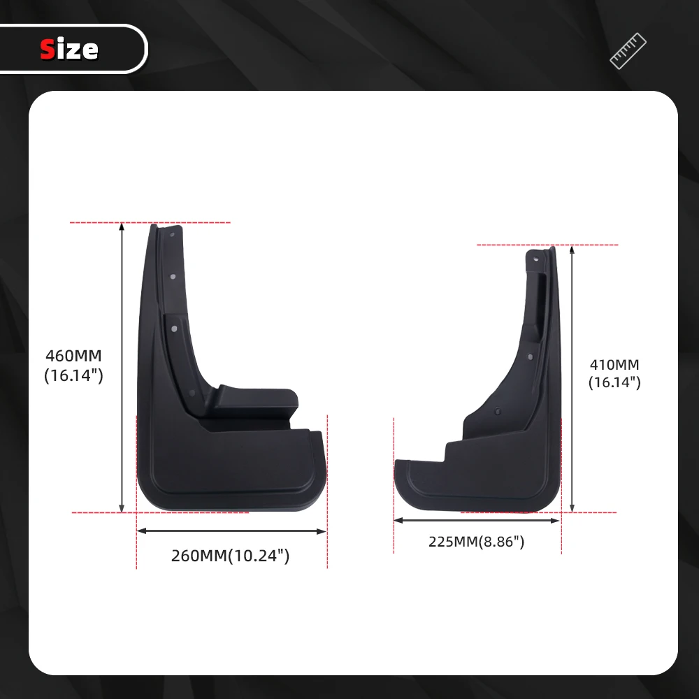 Protectores guardabarros Ford Maverick 2022-2025 antisalpicaduras - imagen 4