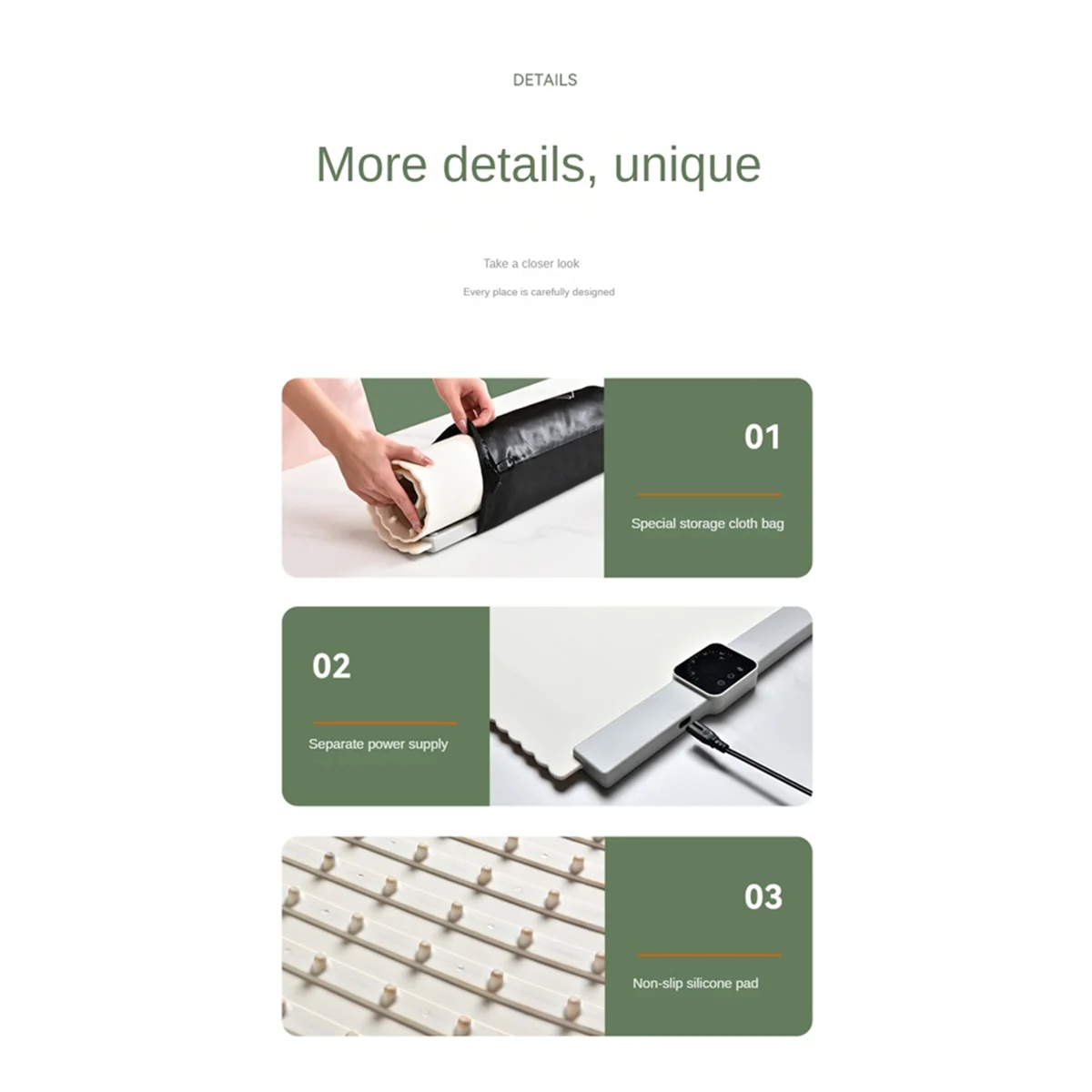 Tablero de platos calentadores, aislamiento para el hogar, calefacción de alimentos, temperatura constante, eléctrico, plegable, artefacto de calentamiento de alimentos, enchufe estadounidense - imagen 4