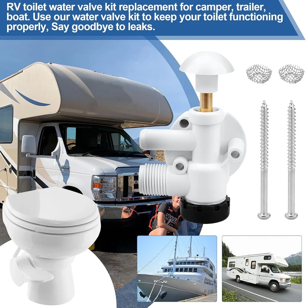 385314349 Kit de reparación de válvula de agua de alta calidad para inodoros Dometic RV Sealand, Ecovac, con pedales - imagen 3