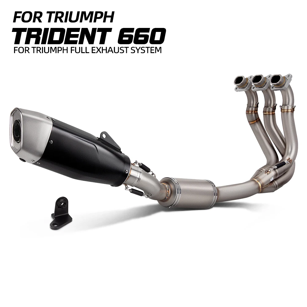 Silenciador de escape con DB Killer para motocicleta Triumph 660