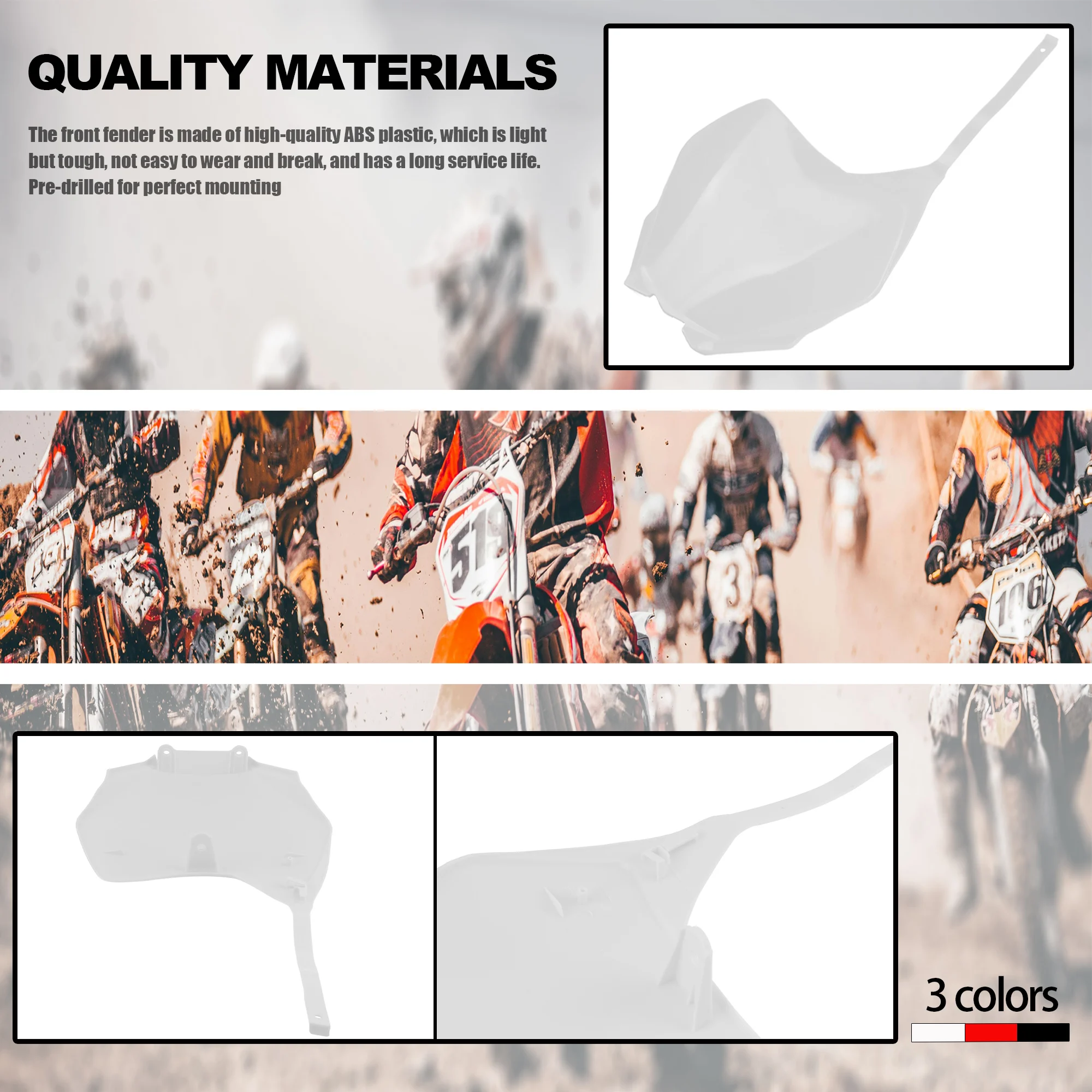 Panel trasero numeración Motocross universal – Yamaha, Honda, Kawasaki - imagen 4