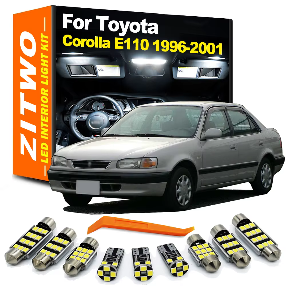 ZITWO Bombillas LED interiores y de matrícula para Toyota Corolla E110
