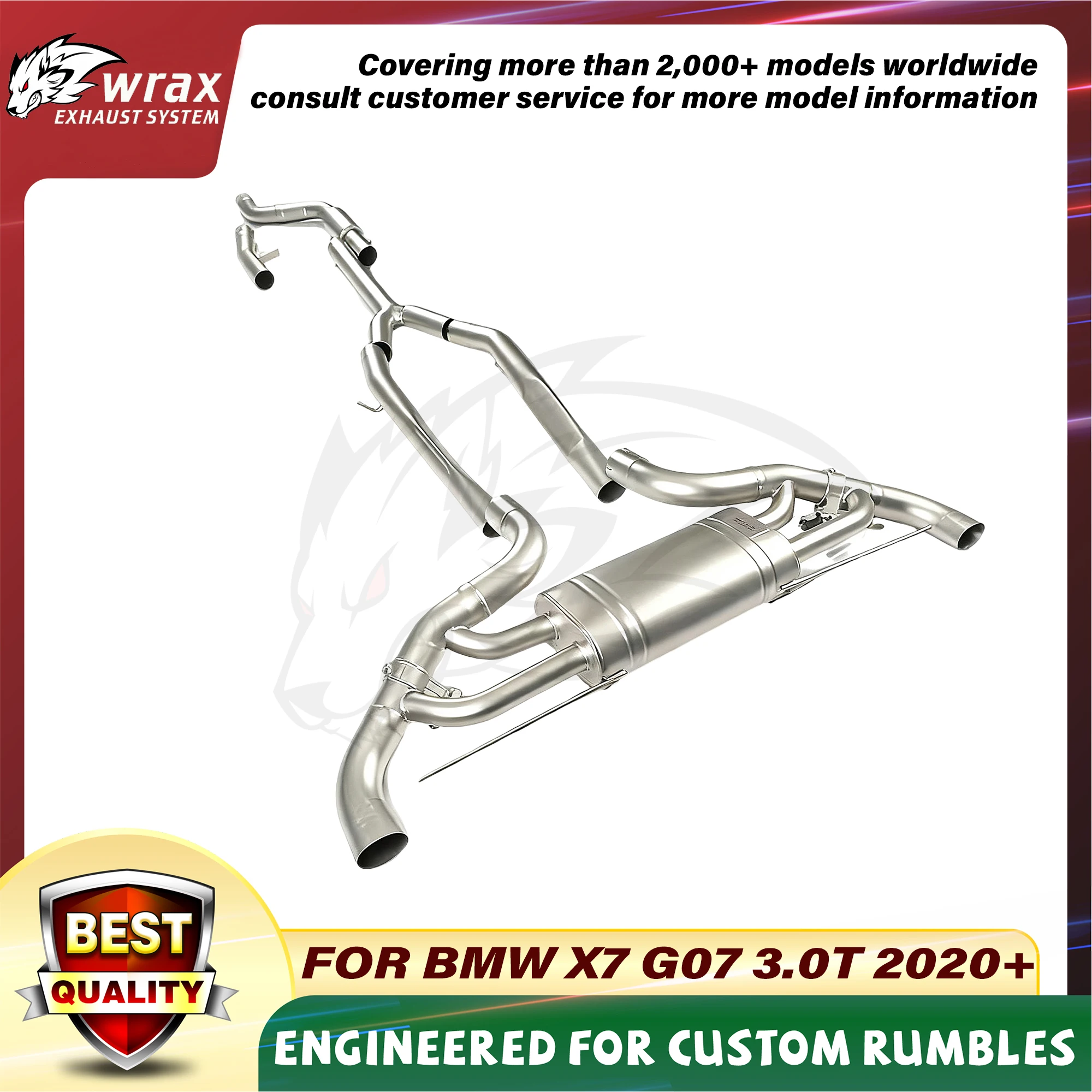 Escape catback WRAX con válvula remota para BMW X7 G07 3.0T