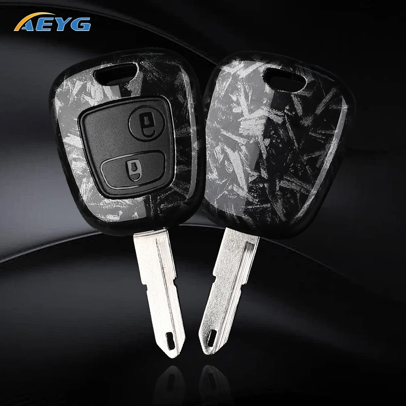 Funda para llave Peugeot y Citroën con efecto fibra de carbono - imagen 5