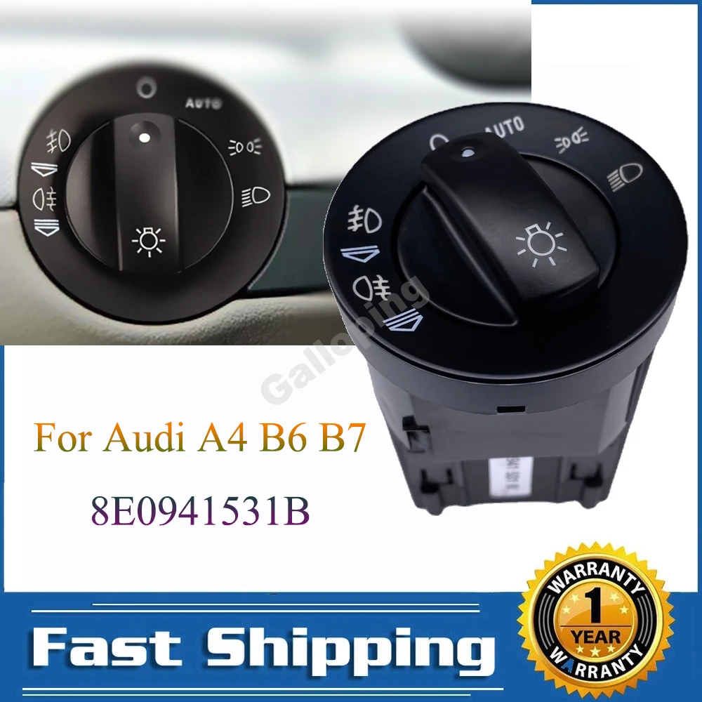 8E0941531B Mando de luces con antinieblas para Audi A4 B6/B7