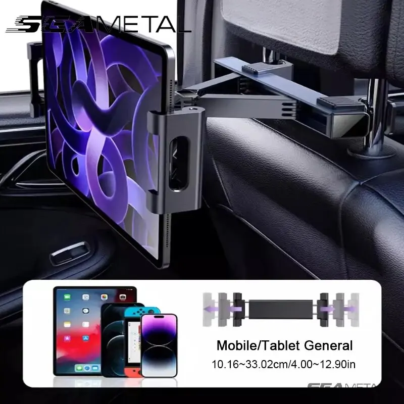 Soporte Tableta Coche SEAMETAL Telescópico Universal iPad y Móvil