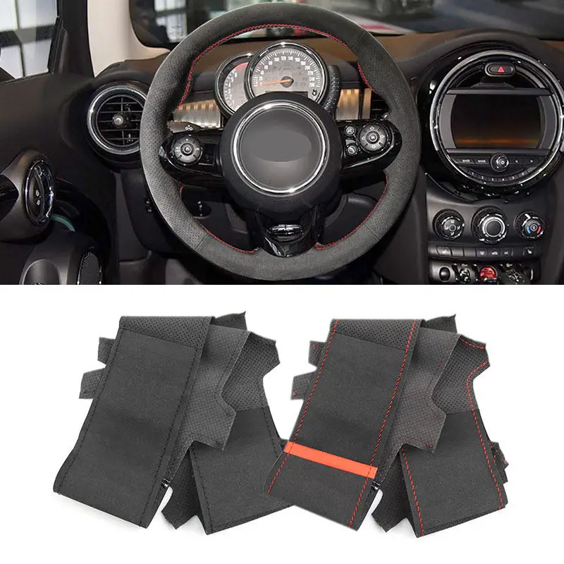 Funda de volante en cuero y gamuza para Mini Cooper R50-R61 y F54-F60