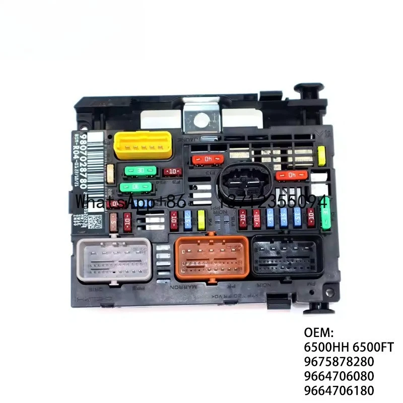 6500HH 6500FT 9675878280 para Peugeot 308CC 607 807 R04 Caja de fusibles BSM