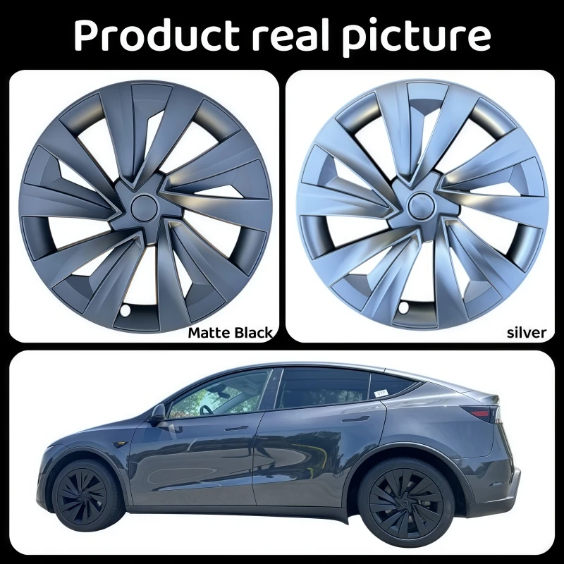 XINLIN 4 Uds 19 pulgadas para Tesla Model Y Juniper 2025 cubierta de rueda rendimiento reemplazo tapacubos de rueda accesorios de cubierta de llanta completa - imagen 5