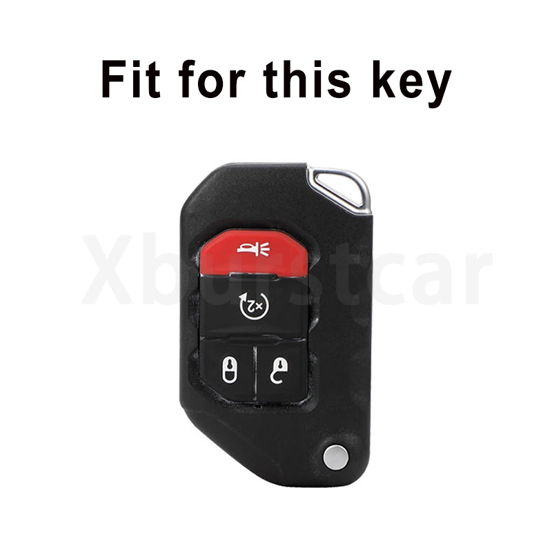 Funda TPU vista frontal para llave JEEP
