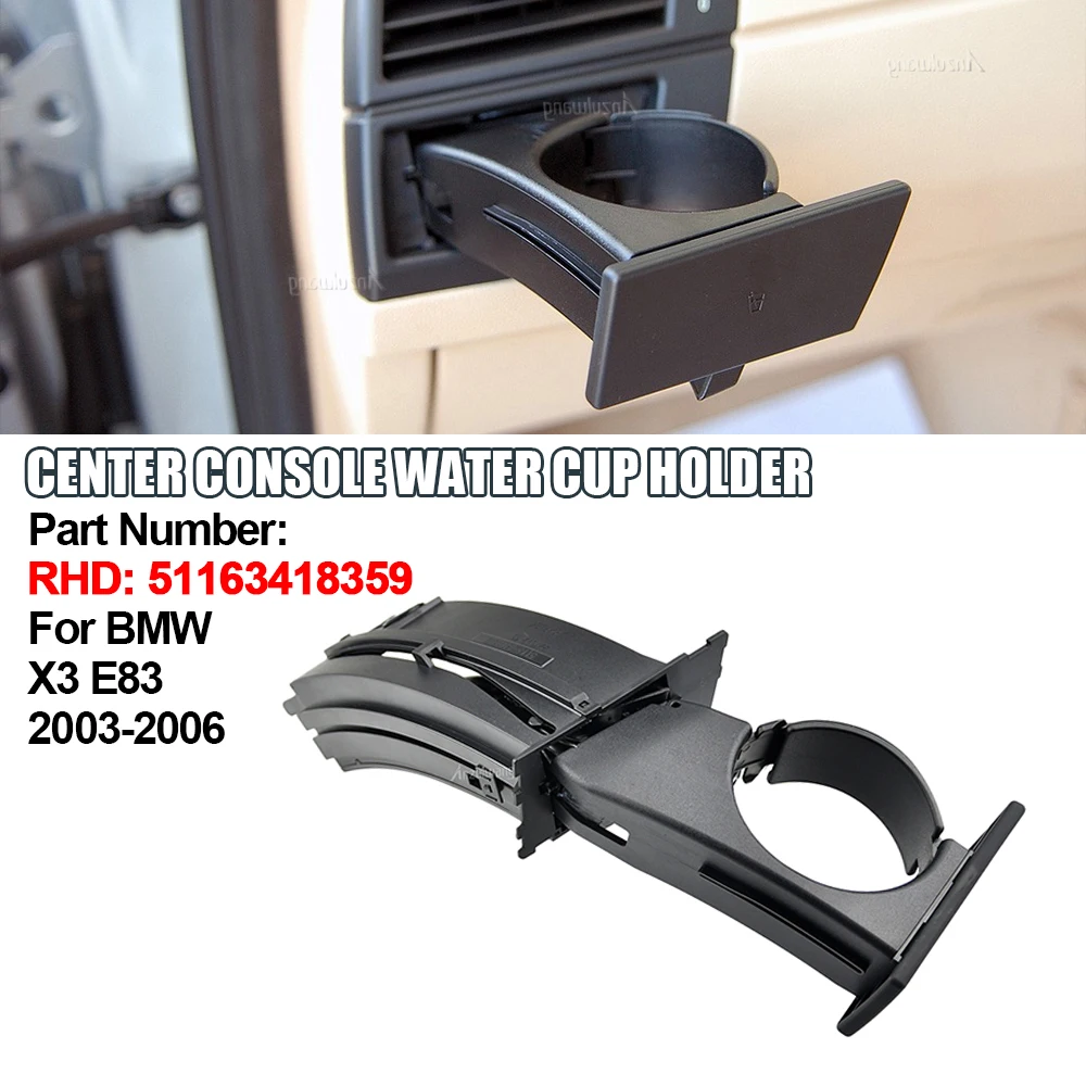 Portavasos para BMW X3 E83 vista frontal