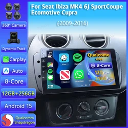 Radio multimedia Android 15 con CarPlay para SEAT Ibiza 6J (2009-2016)