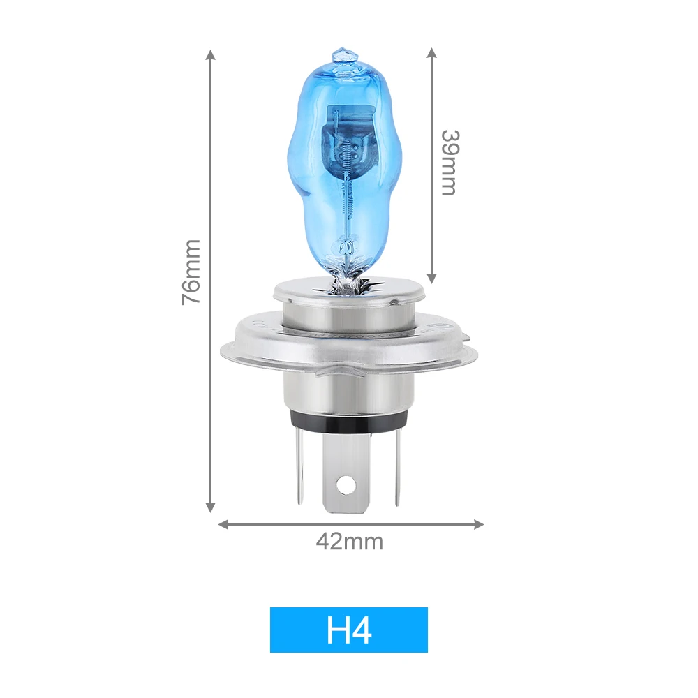 Bombillas H4 100W 6000K blancas 3000LM tipo HOD para faro delantero