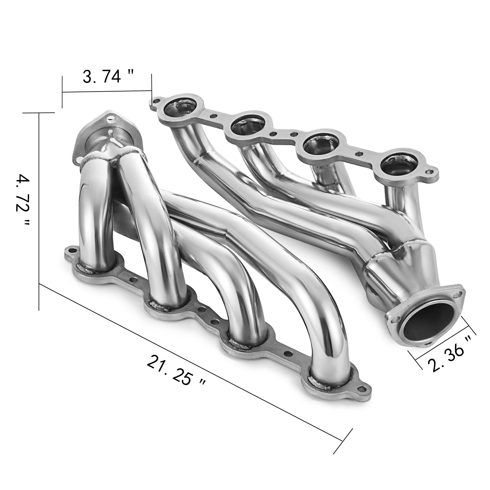 Colector de escape Shorty inoxidable para Chevy LS1-LS7 Camaro - imagen 2