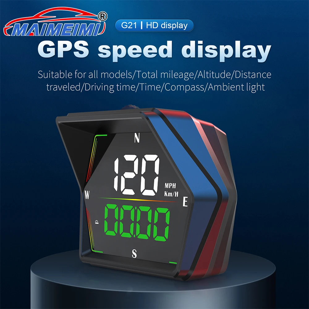 Velocímetro digital GPS G21 head-up display con aviso de velocidad