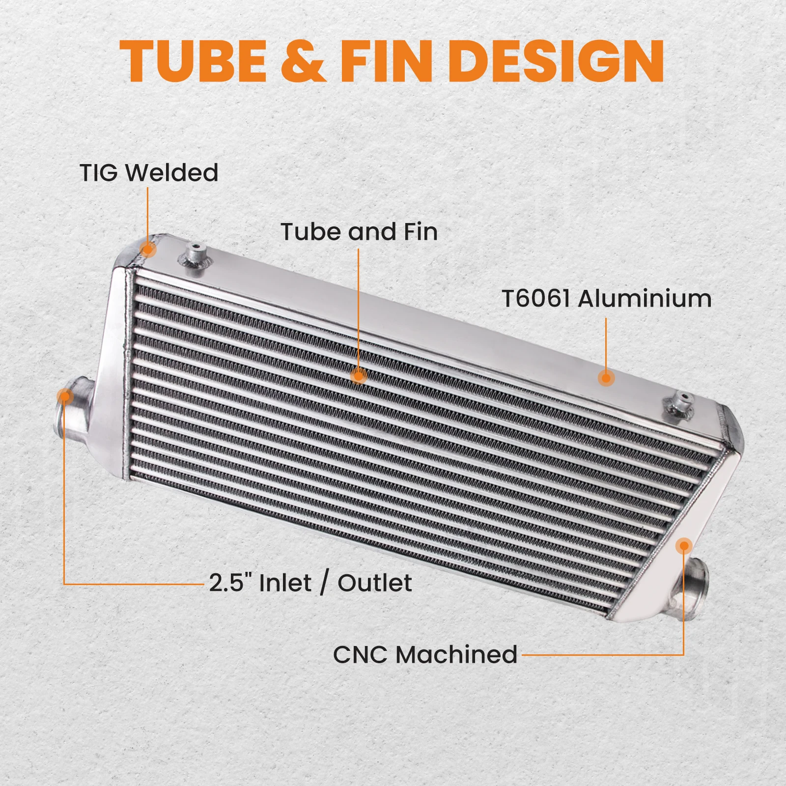 Tubería rígida universal para intercooler turbo en aluminio - imagen 5