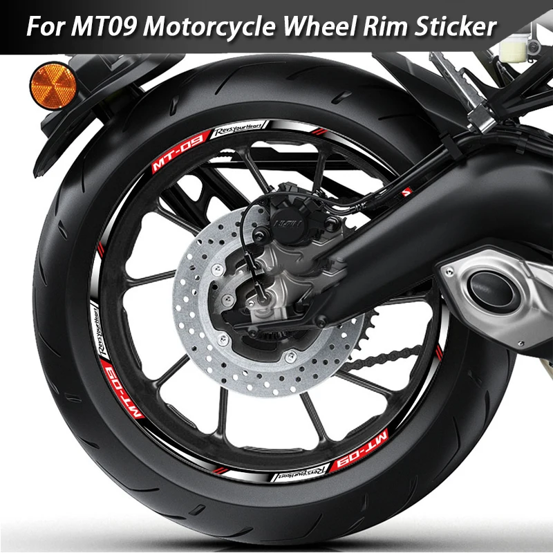 Pegatinas reflectantes Yamaha MT-09 para llanta