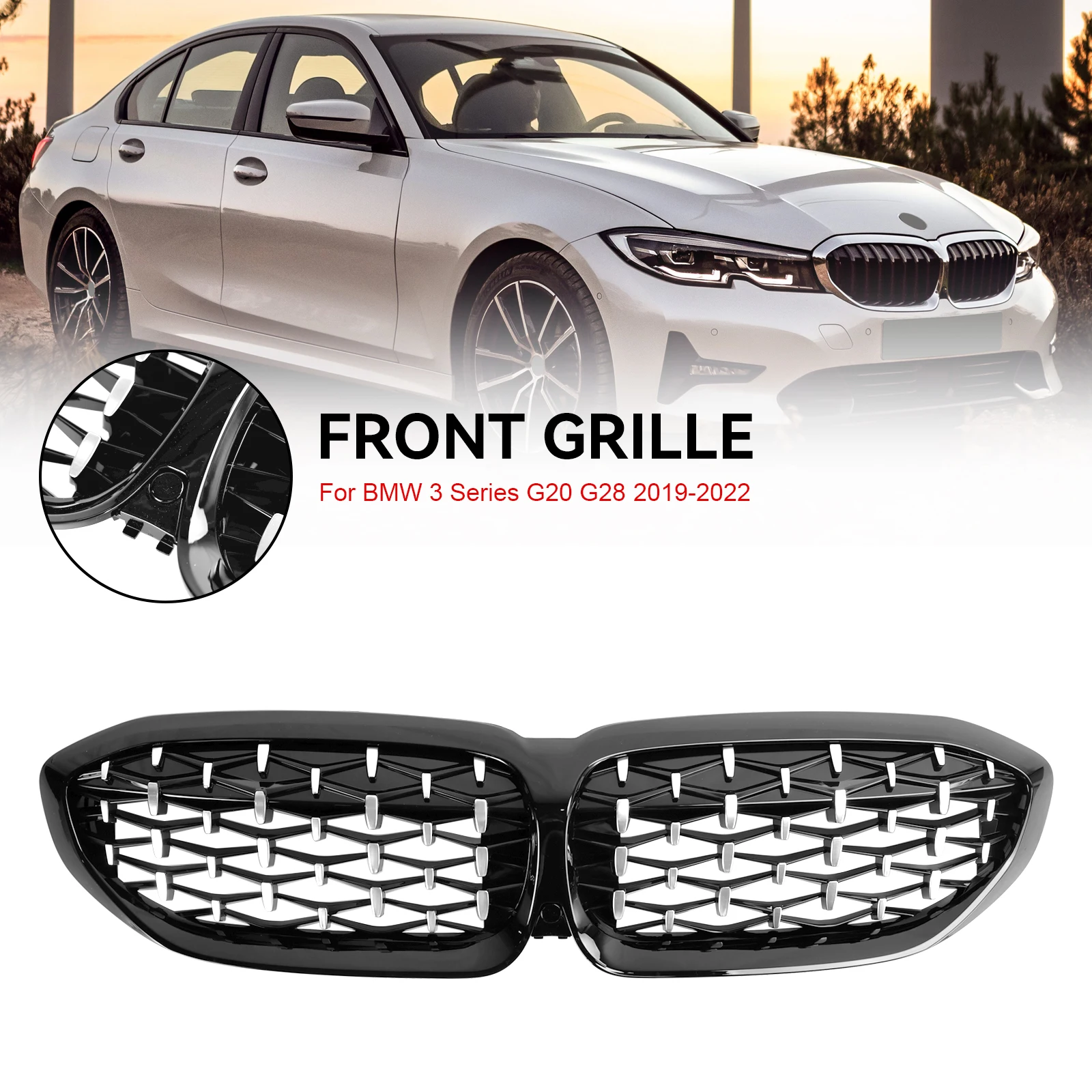 Parrilla riñón BMW 51138072085 para Serie 3 G20 2019-2022 - imagen 4