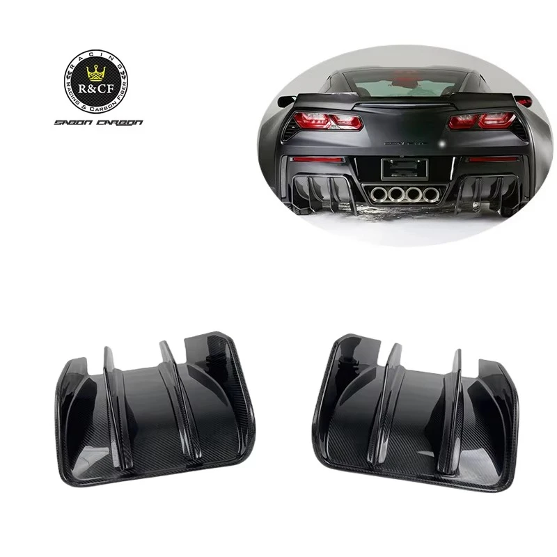 Difusor trasero de fibra de carbono para Chevrolet Corvette C7 Z06
