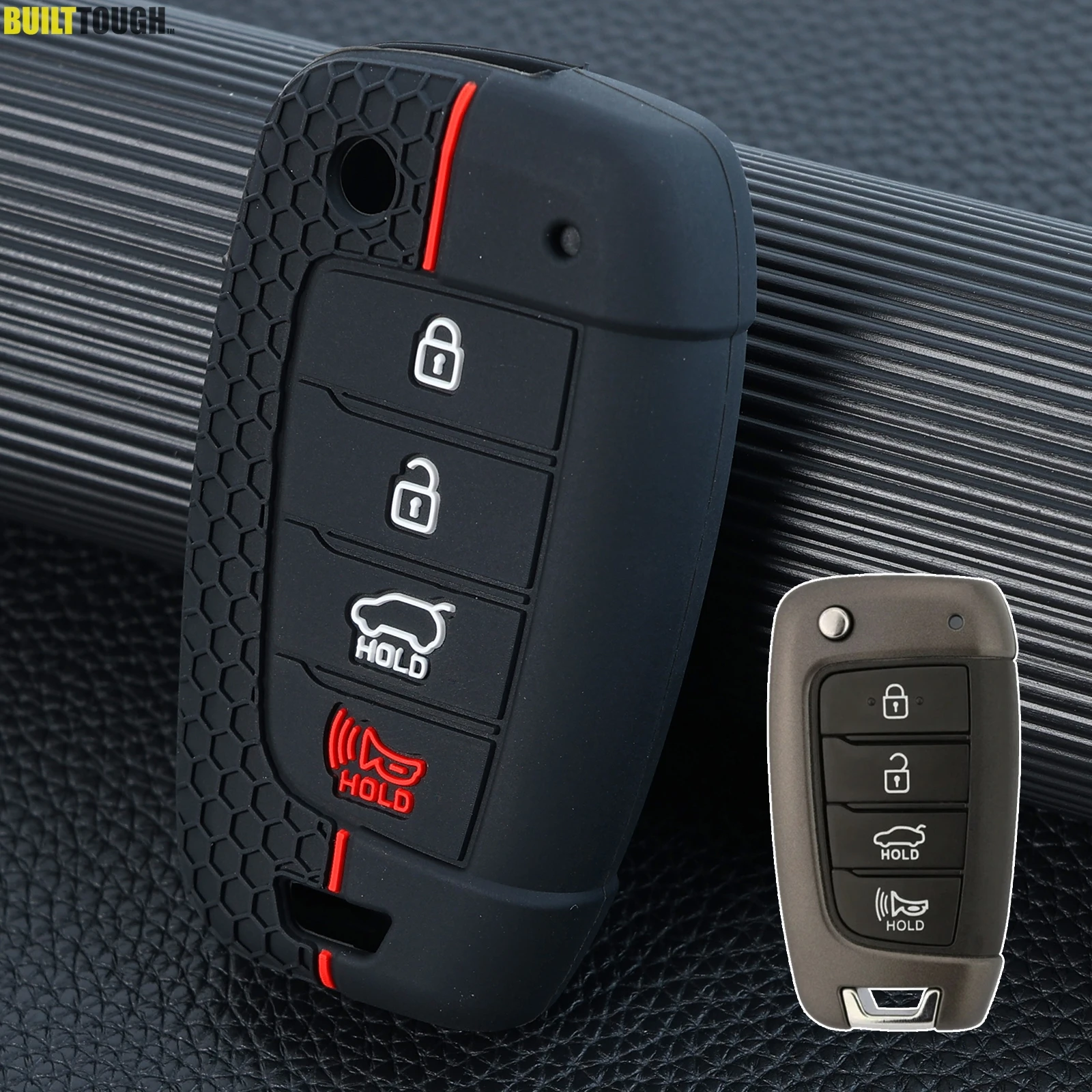 Funda de silicona para llave Hyundai Tucson, Accent, Elantra y Veloster