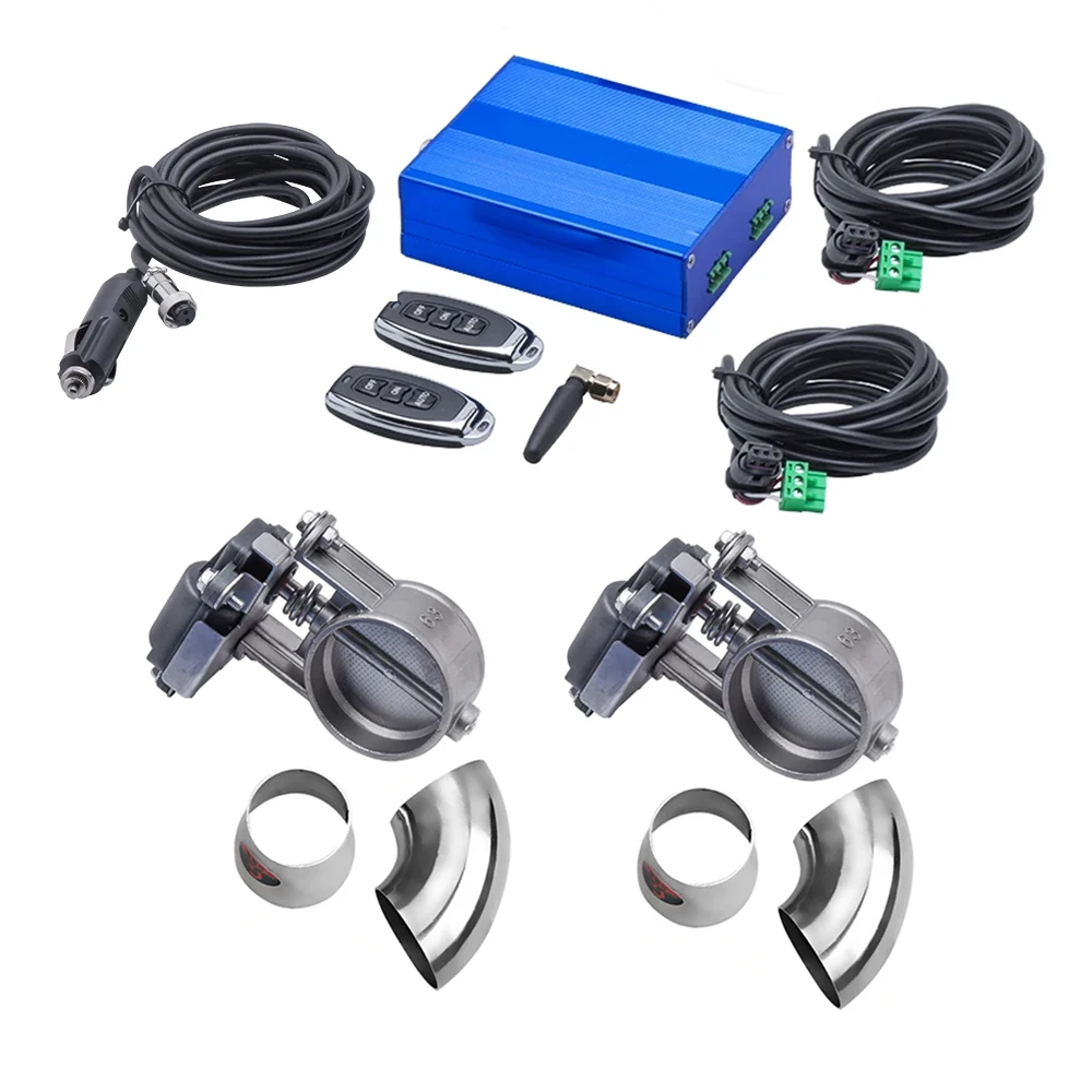 Válvula de escape eléctrica universal con mando remoto y kit tubería