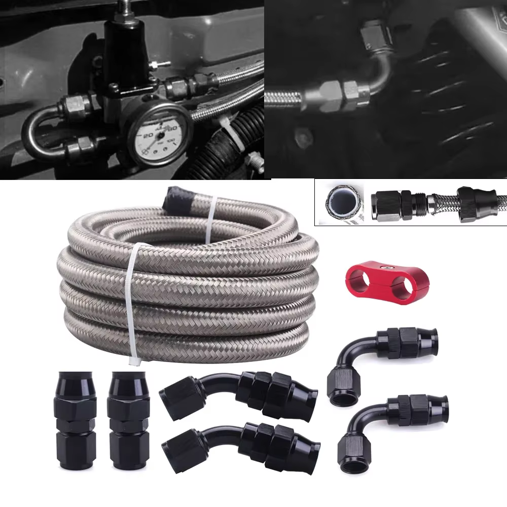 Manguera AN8 de PTFE con trenzado de acero inoxidable