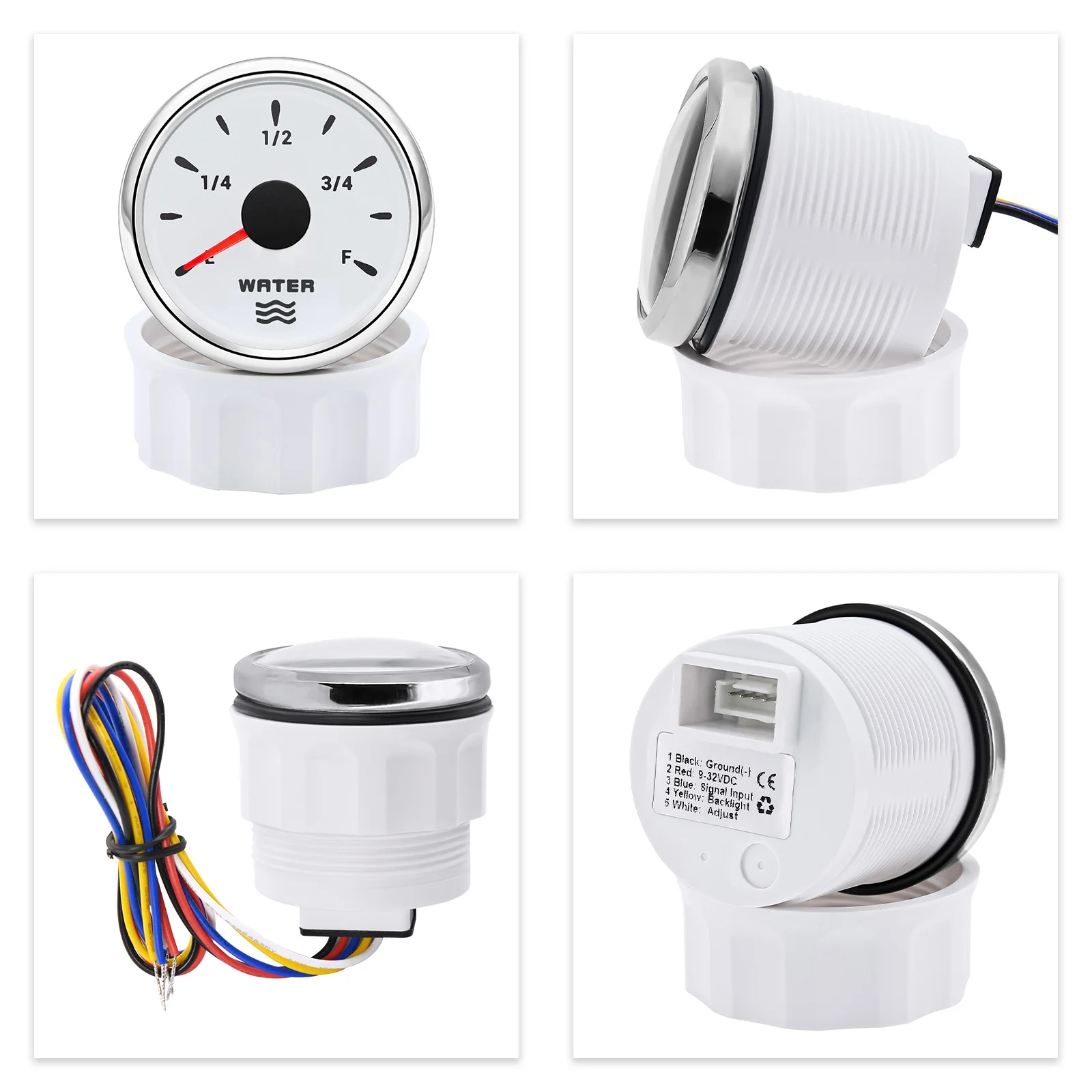 Medidor de nivel de agua 52 mm 0-190 ohm para coche y barco - imagen 3