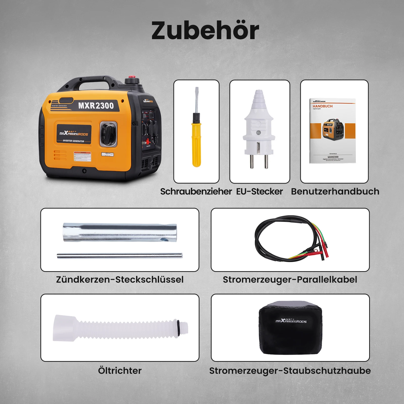Generador portátil 2300W MAXPEEDINGRODS con medidor digital - imagen 3