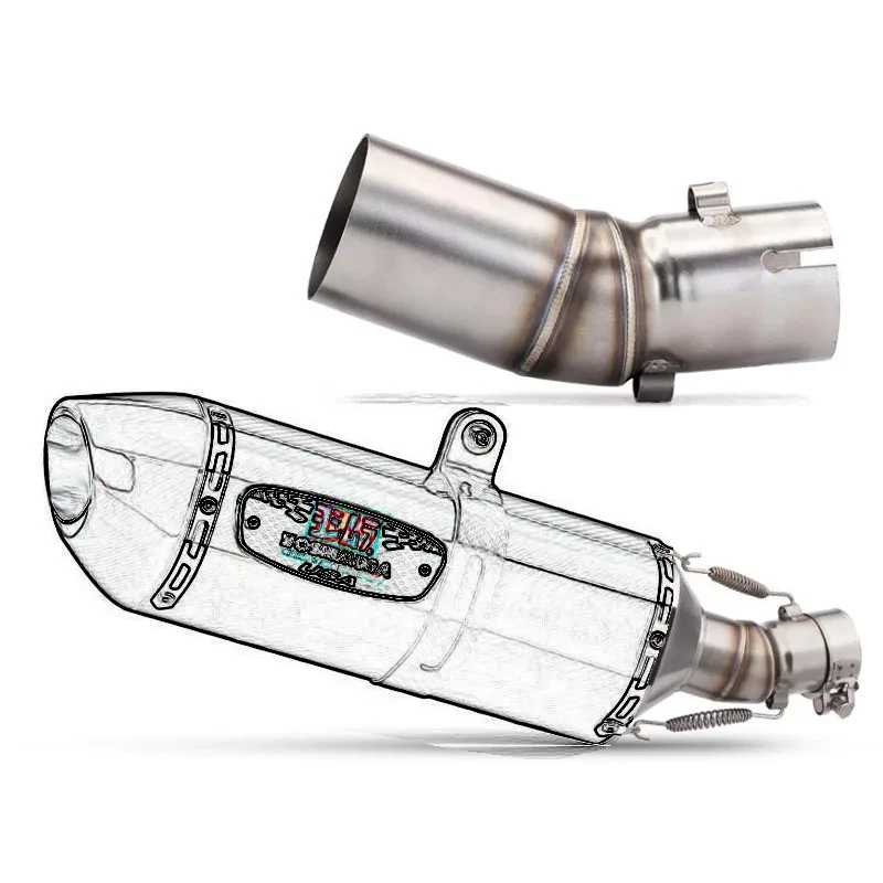Tubo de escape inoxidable CFMOTO 450SR 2022-2023 sección media - imagen 4