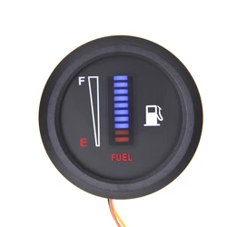 Medidor nivel combustible LED universal 52mm 12V/24V para moto y coche